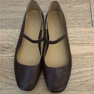 Madewell Chocolate Leather Flats
